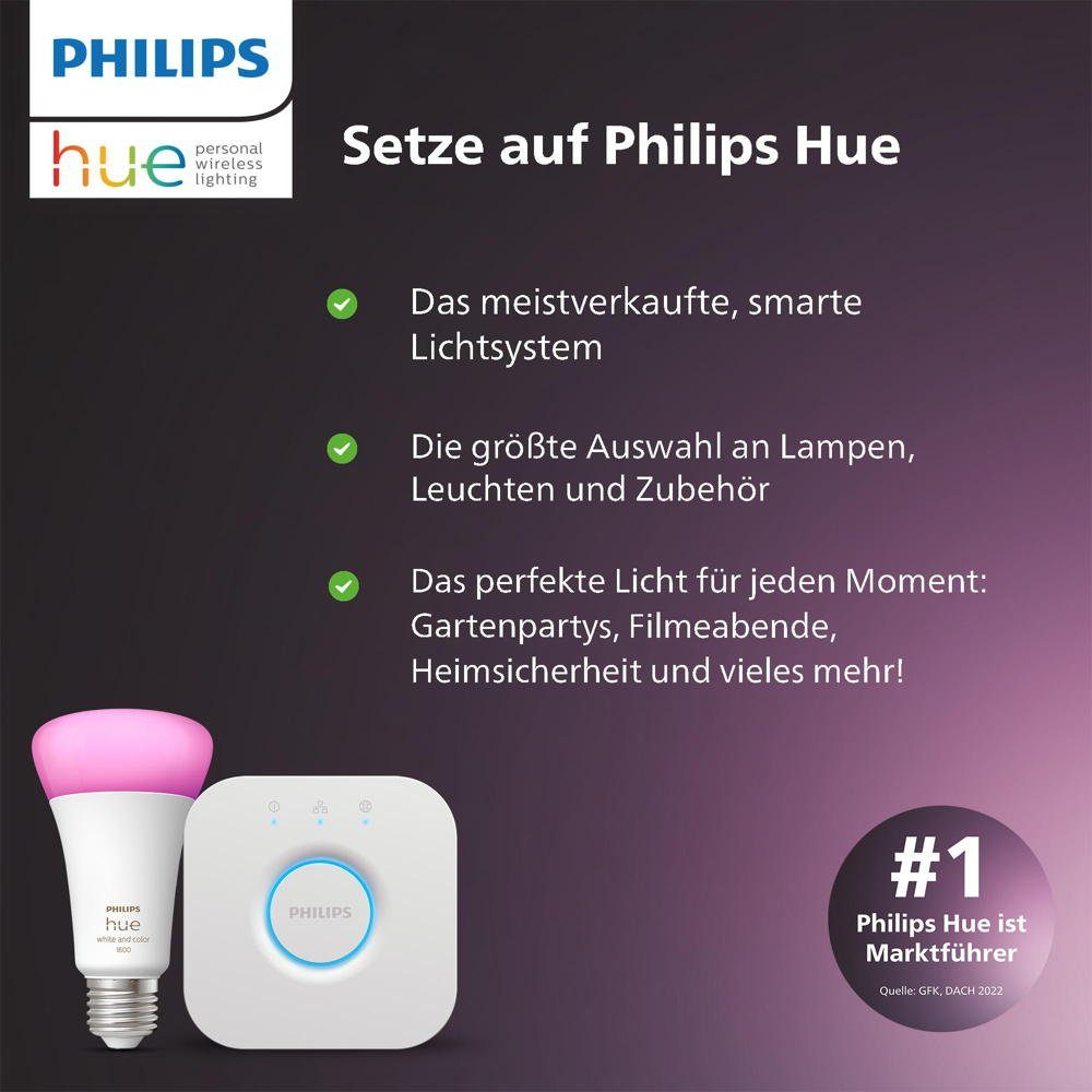Philips Hue LED keine schwarz, enthalten: Outdoor-Leuchte Color Wandleuchte, Aussenwandleuchte, Ja, Außen-Wandleuchte LED, verbaut, fest Leuchtmittel White Angabe, warmweiss, Ambiance & - Daylo Aussenlampe