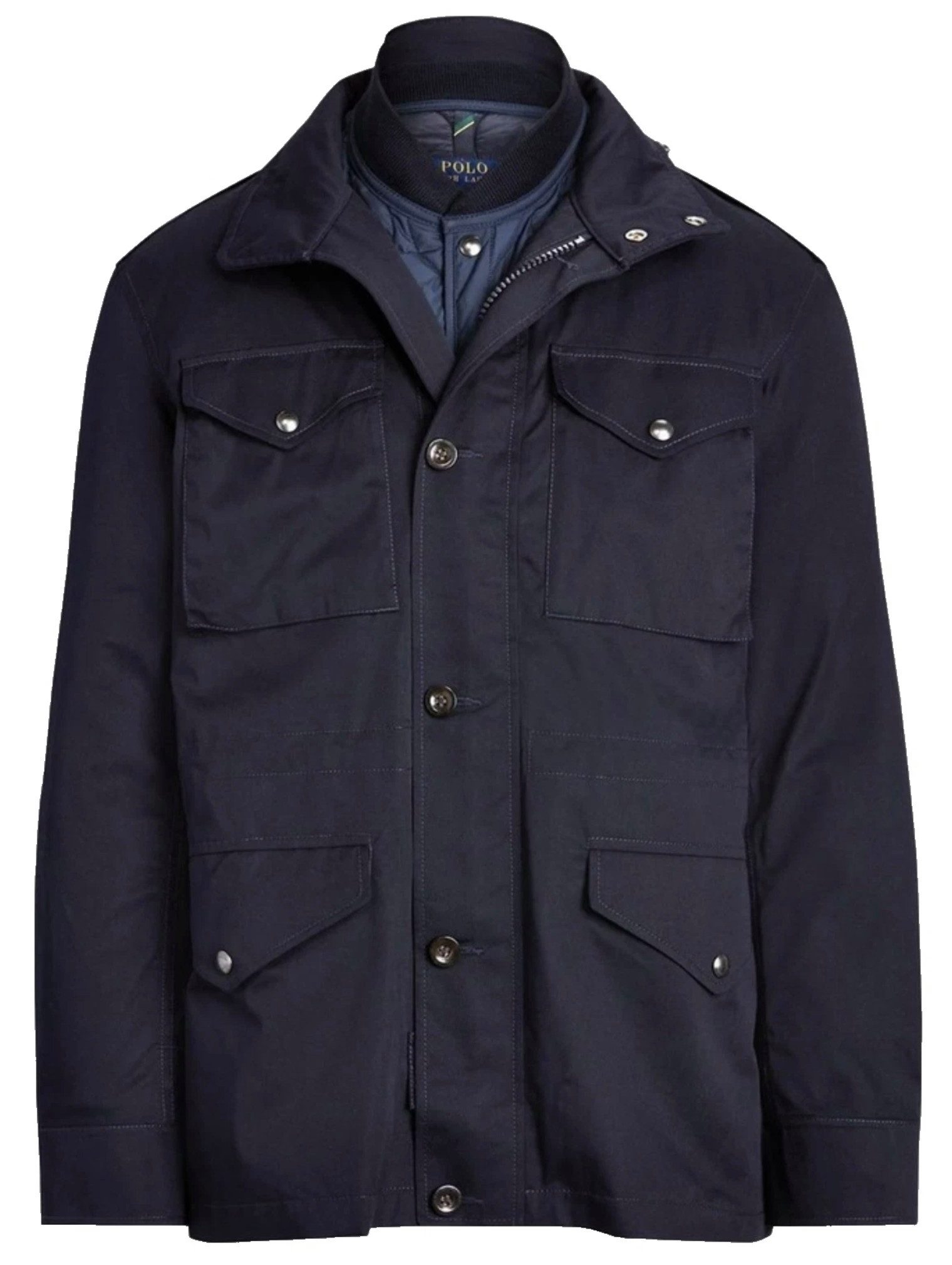 Polo Ralph Lauren Winterjacke 2 in 1 Hooded Jacke Parka Vest Weste Field Jacket Wasserabweisender Stoff, abnehmbare Kapuze und Innenfutter