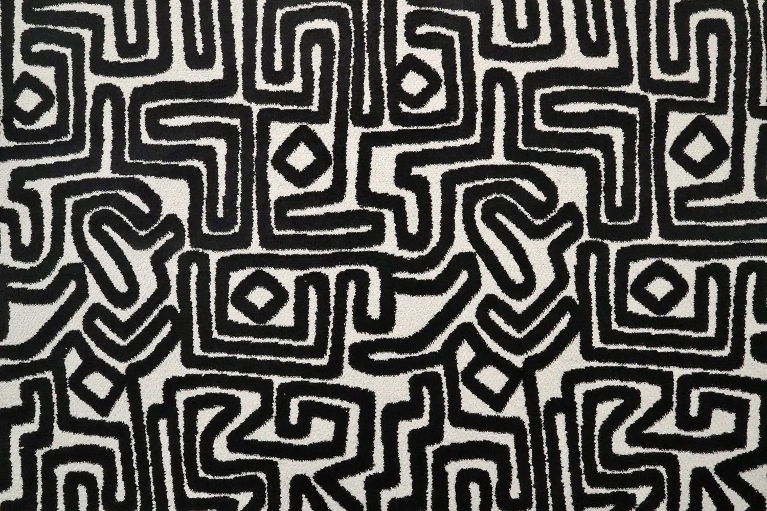 Stofferia Stoff Polsterstoff Samt Velour Jacquard Organisch Eridu Schwarz, Meterware