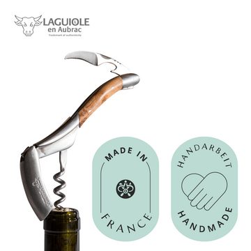 Laguiole en Aubrac Korkenzieher Kellnermesser Wacholder, Sommelier, original mit Zertifikat, hergestellt in Frankreich