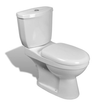 vidaXL Tiefspül-WC Toilette mit Spülkasten Weiß