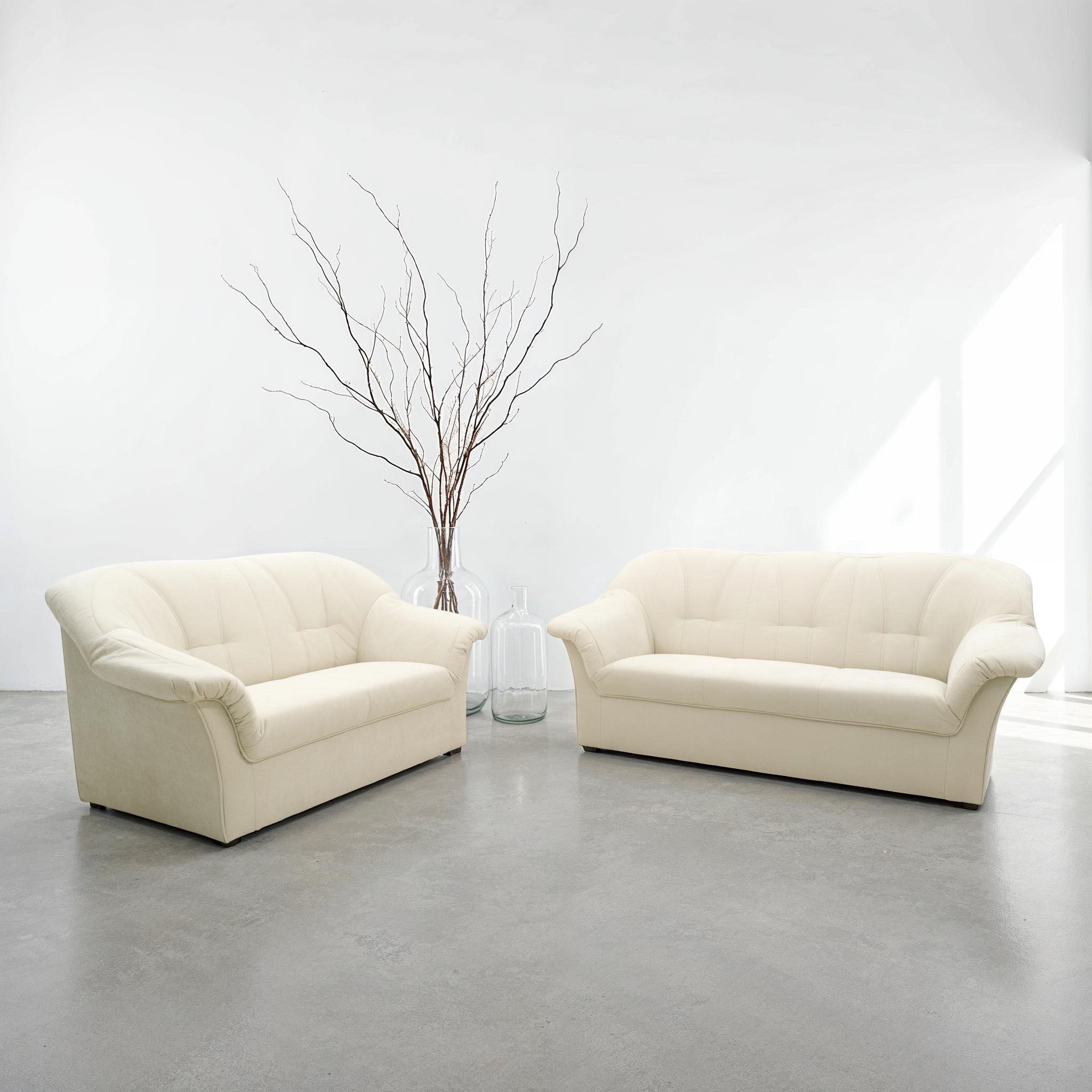 DOMO collection Polstergarnitur Pegnitz zeitloses und elegantes Design, (Set, 2-tlg)