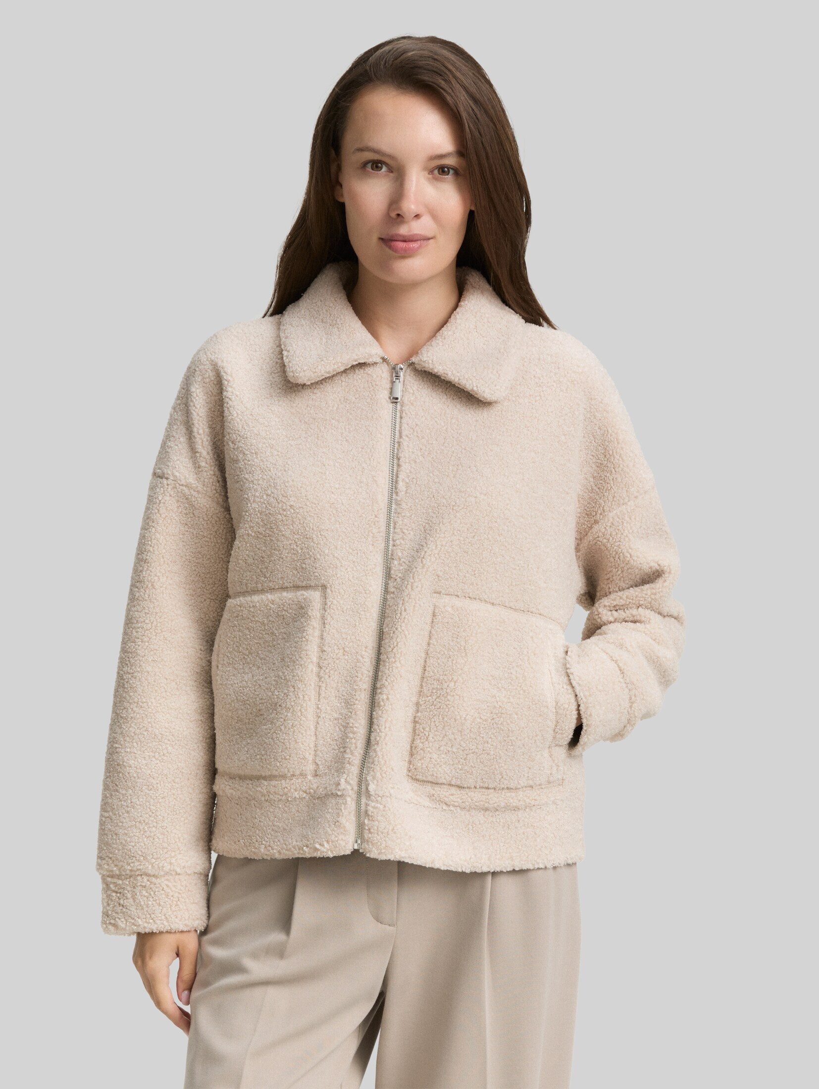 TOM TAILOR Sweatjacke Strick & Sweatshirts Sweatjacke aus Teddyfleece