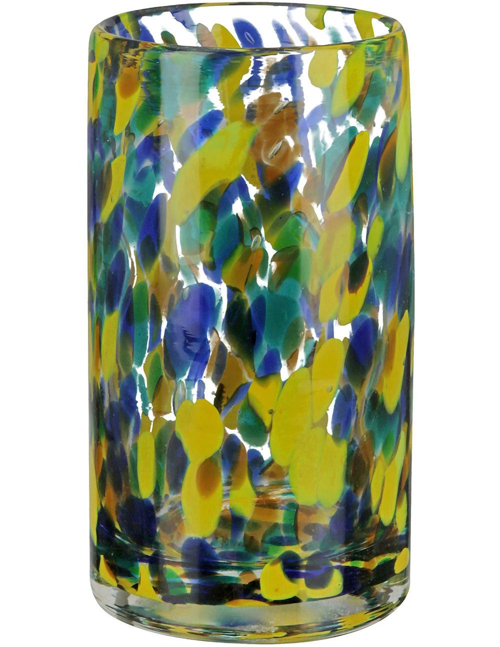 Tischvase Zylindervase, Splash, aus Glas, Höhe ca. 14,5 cm