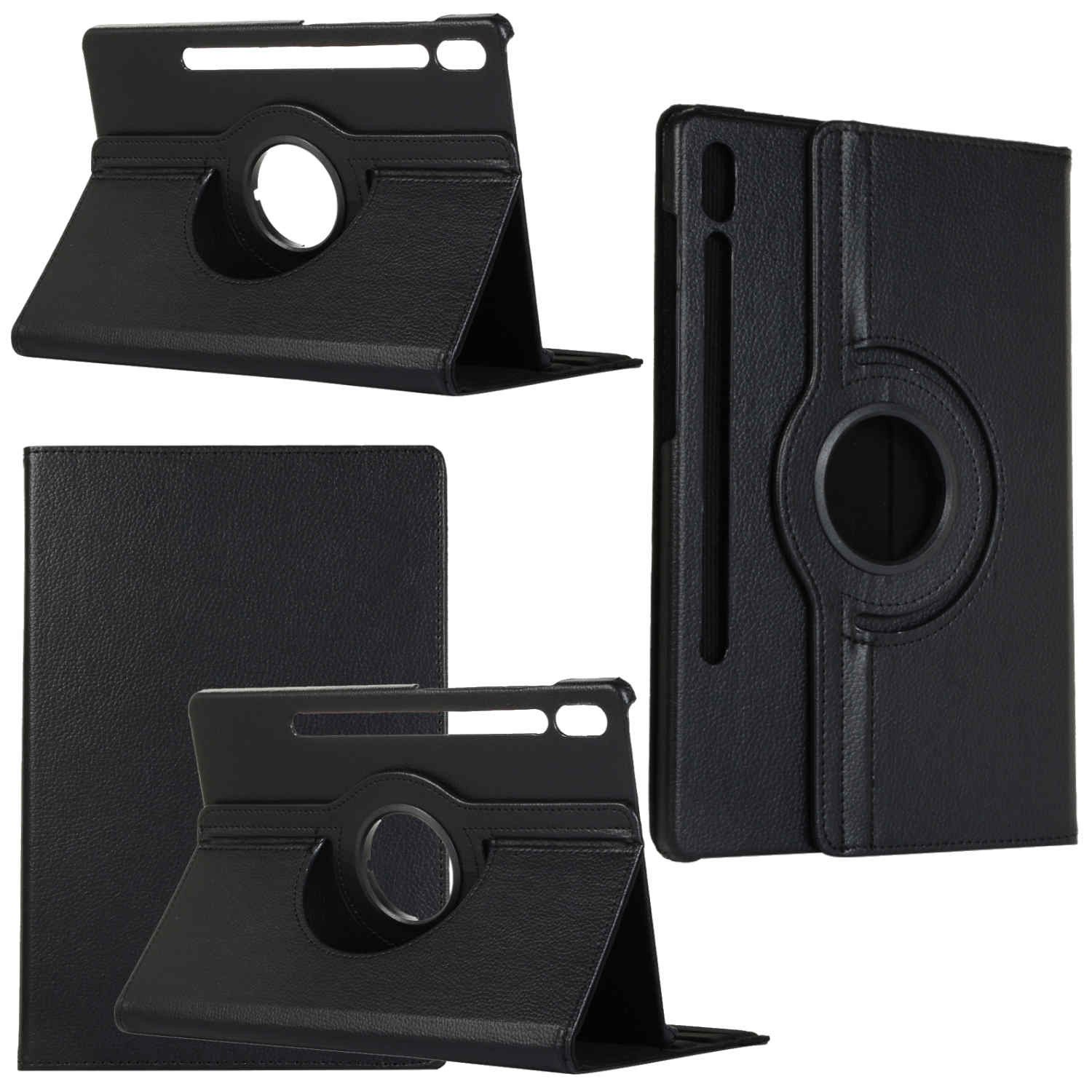 Wigento Tablet-Hülle Für Samsung Galaxy Tab S10 / S9 / S8 Ultra 360 Grad Rotation Tasche