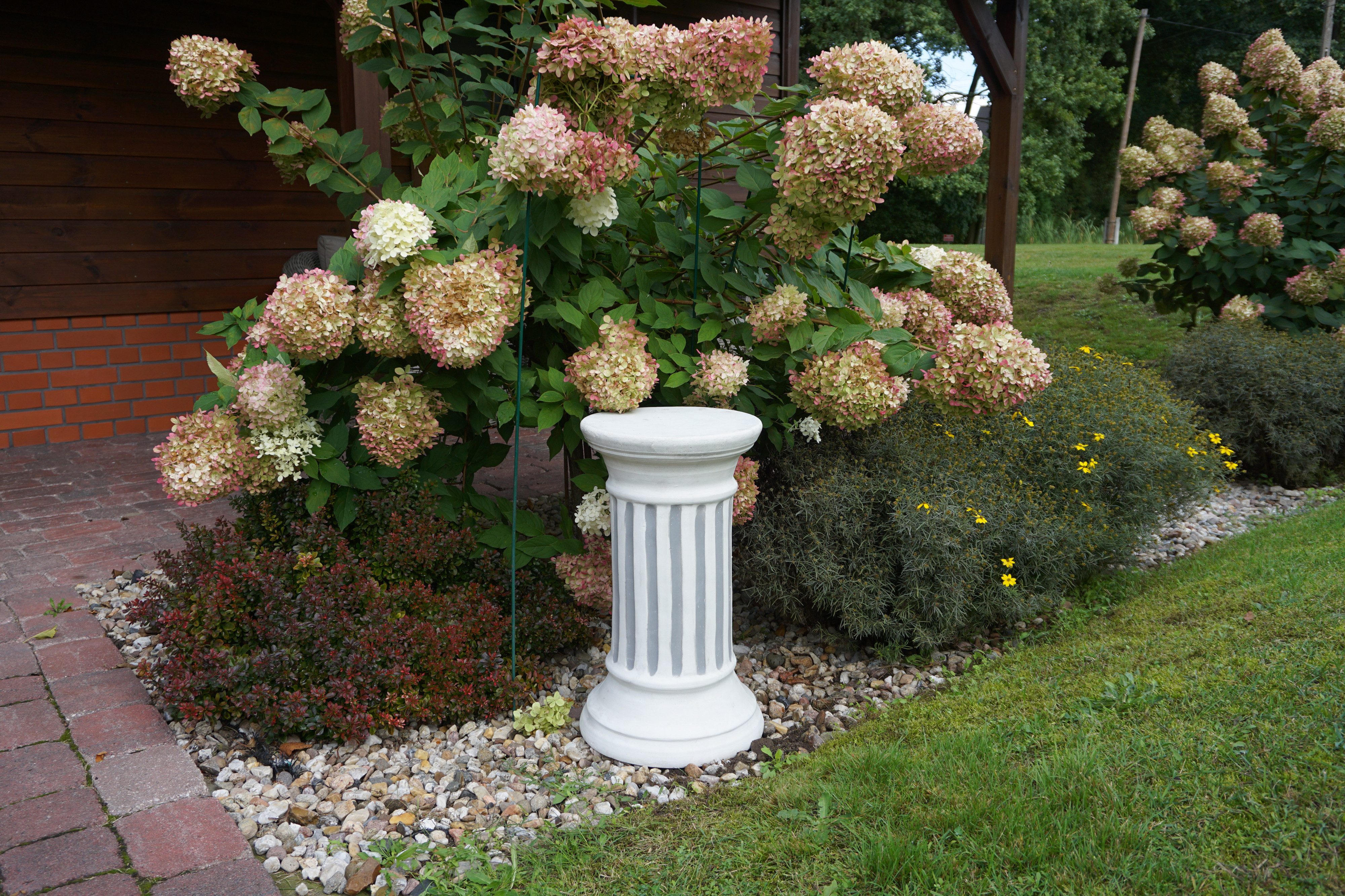 gartendekoparadies.de Gartensockel Rund-Säule, Steinsockel, Podest, H. 58 cm, Stellfläche Ø 30 cm, 44 kg, Frostsicher