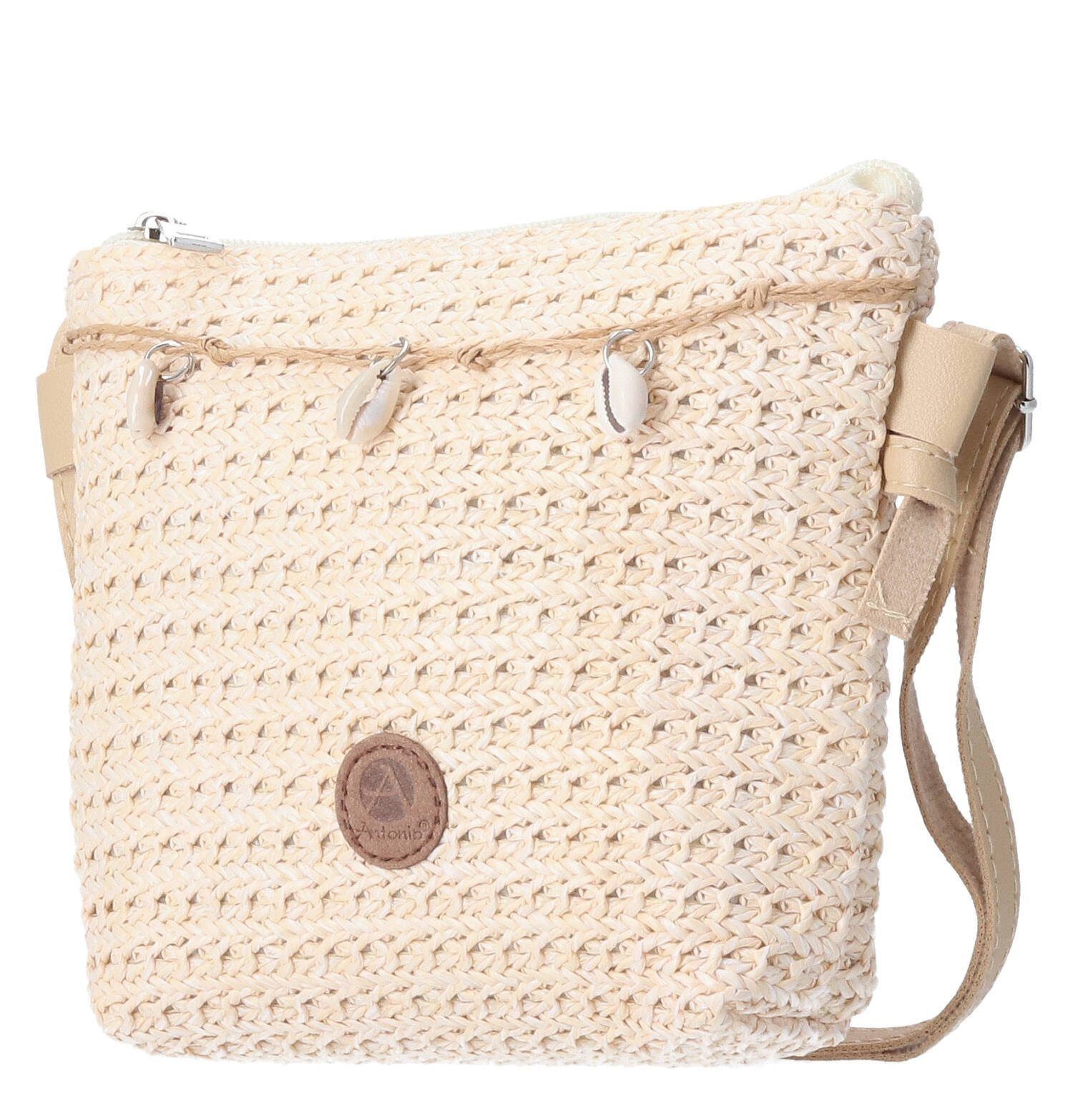 Antonio Umhängetasche Antonio Umhängetasche Damen Bast Tasche mit Schultergurt Größe: XS