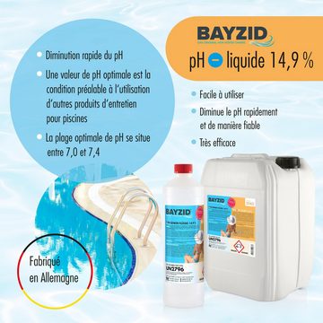 BAYZID Poolpflege 1 kg BAYZID® pH Minus flüssig 14,9%