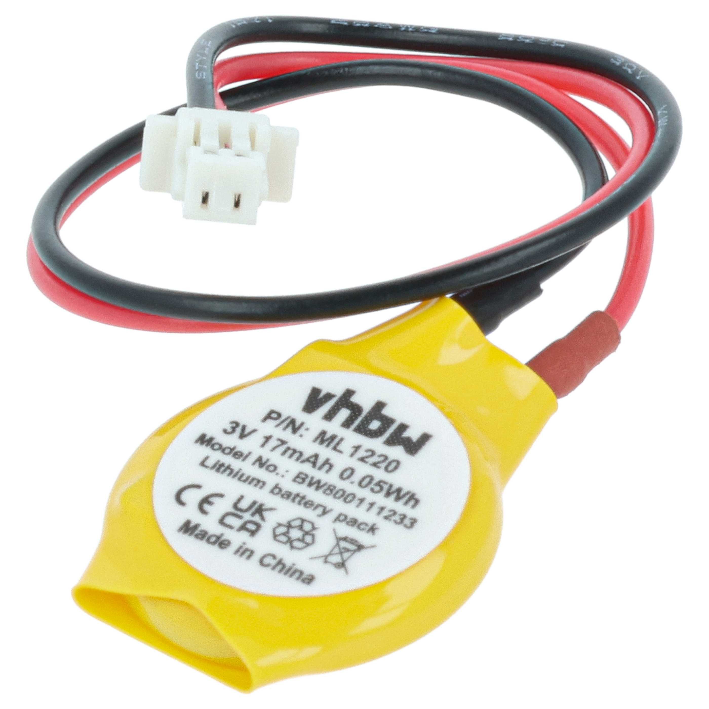 vhbw passend für Acer Aspire 5920g, 5920 Notebook, Netbook (17 mAh, 3 V, Li Akku Batterie Li-Ion 17 mAh (3 V, 1 St), Leistungsfähige Ersatz-Batterie für PC, Laptop, Barcodescanner, Nicht