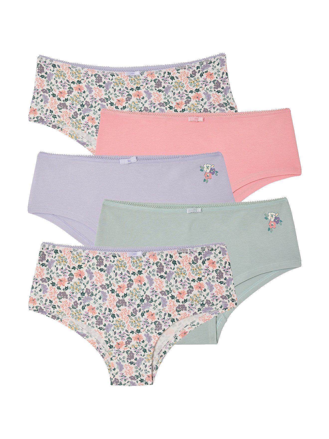 vertbaudet Slip 5er-Pack Mädchen Shortys aus Bio-Baumwolle