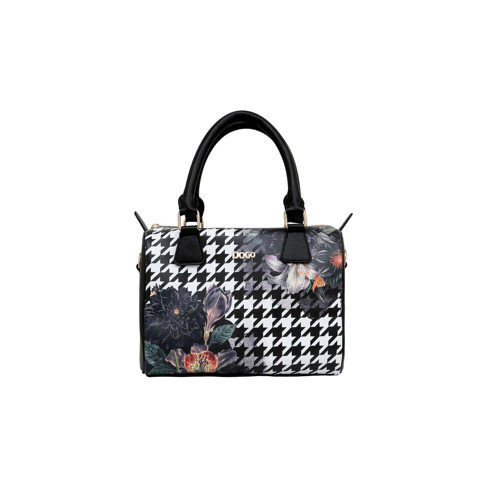 DOGO Schultertasche Clemence Umhängetasche Black Majestic Garden Schultertasche, Handgefertigt