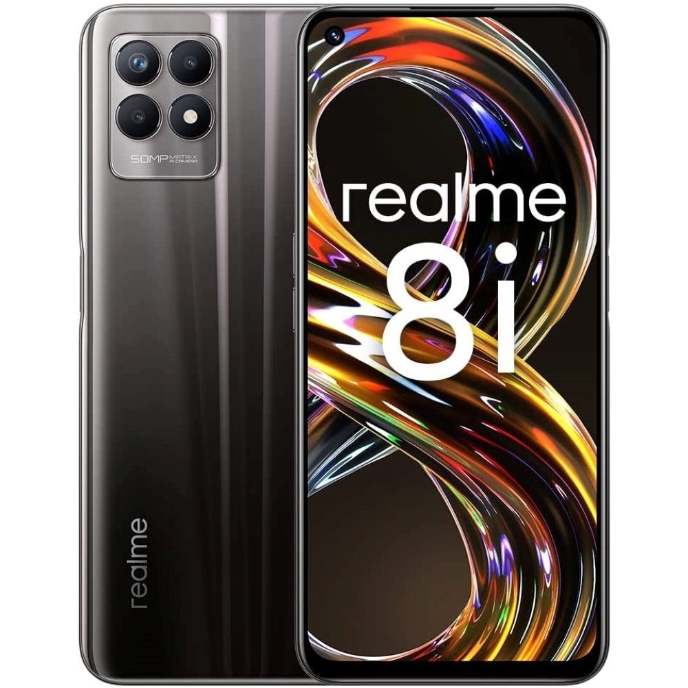 Realme 8i 128 GB / 4 GB - Smartphone - space black Smartphone (6,6 Zoll ...