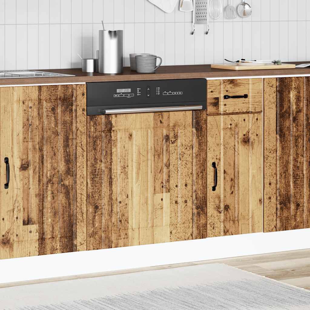 vidaXL Hängeschrank 60 x 15 x 67 cm Geschirrspülerblende Lucca Altholz-Optik Spanplatte