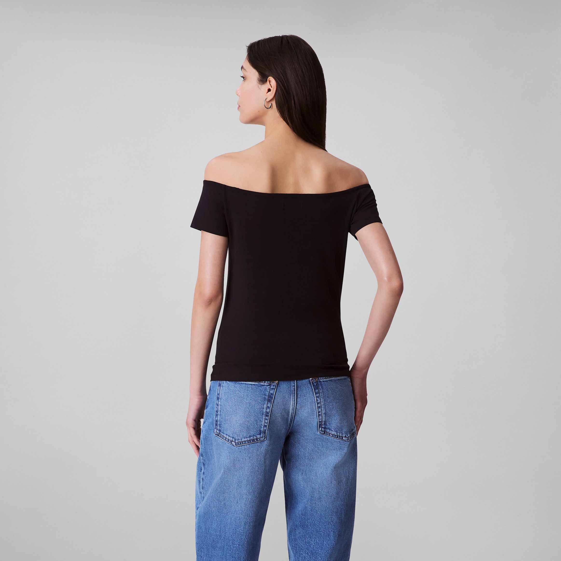 Calvin Klein Jeans Blusentop MNGRM OFF SHLDR STRT Mit tiefem Rundhalsaussch günstig online kaufen