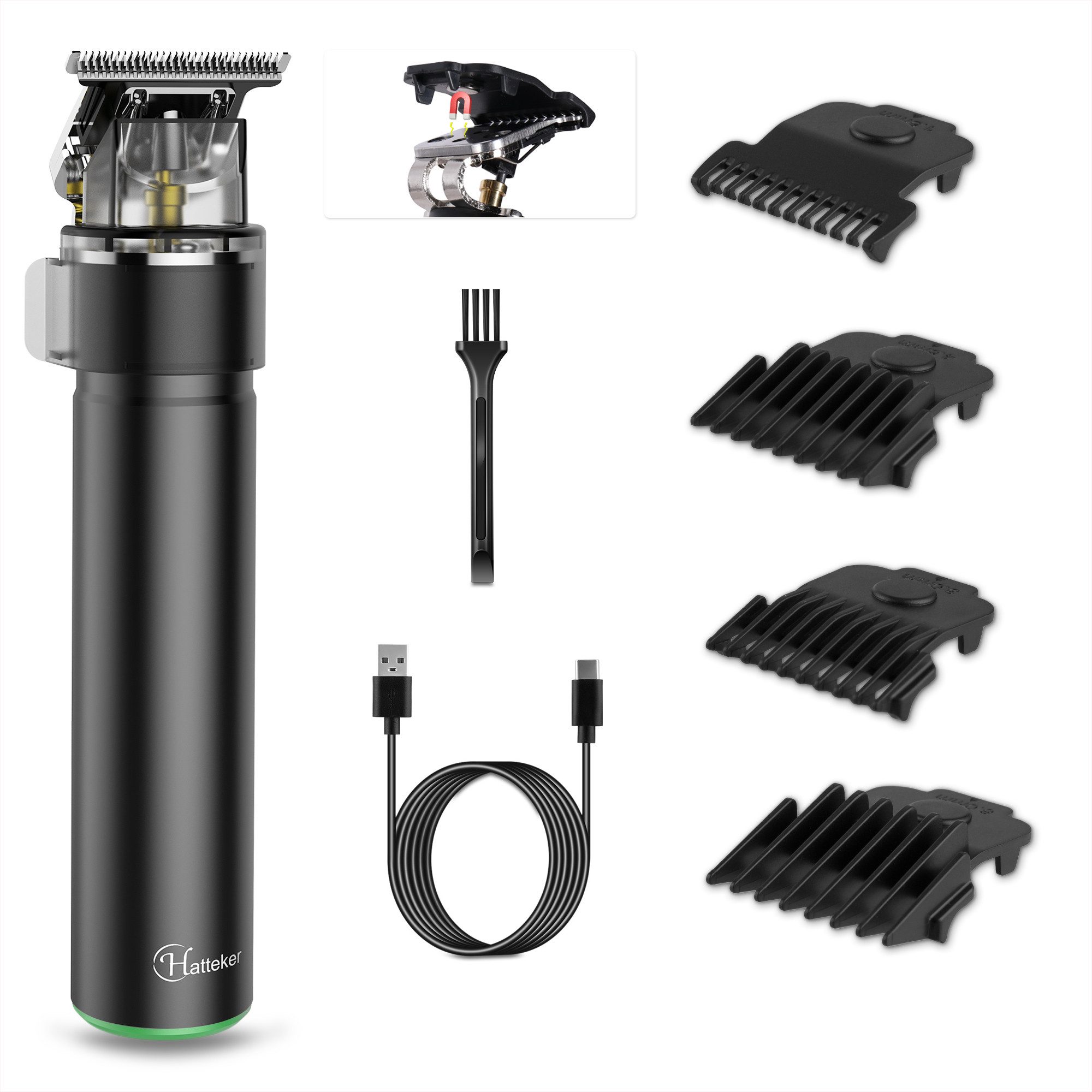 Scttomon Haarschneider SK-113, Bartschneider,Wasserdichter (Schwarz)