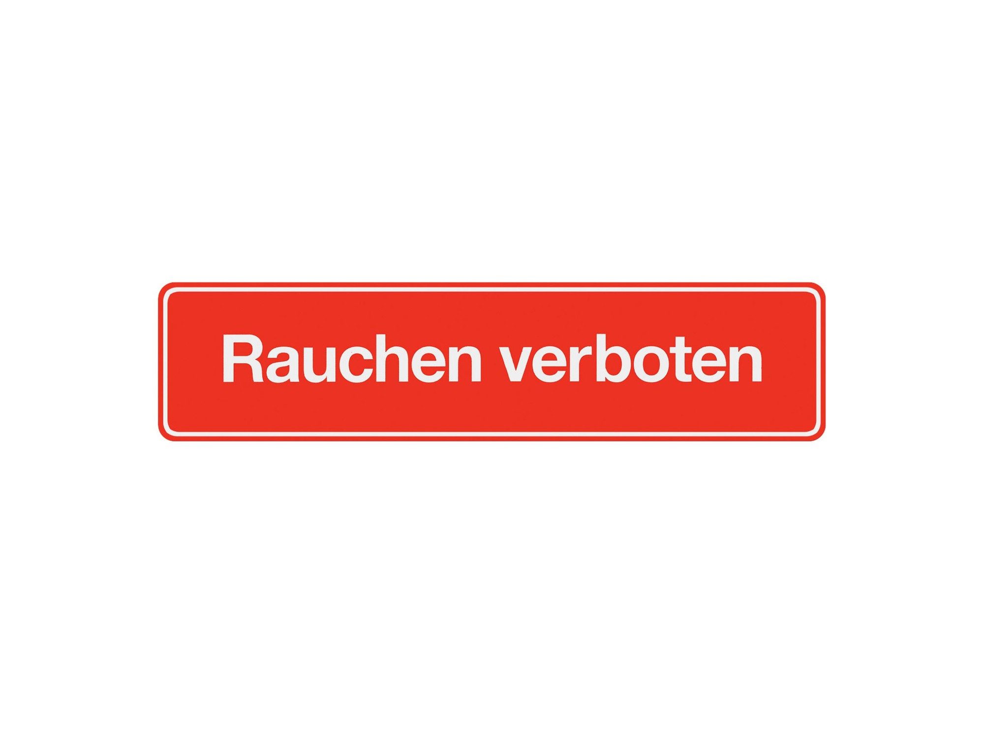 Conmetall Meister Warnschild Klebeschild Rauchen verboten 200 x 48 mm rot, selbstklebend