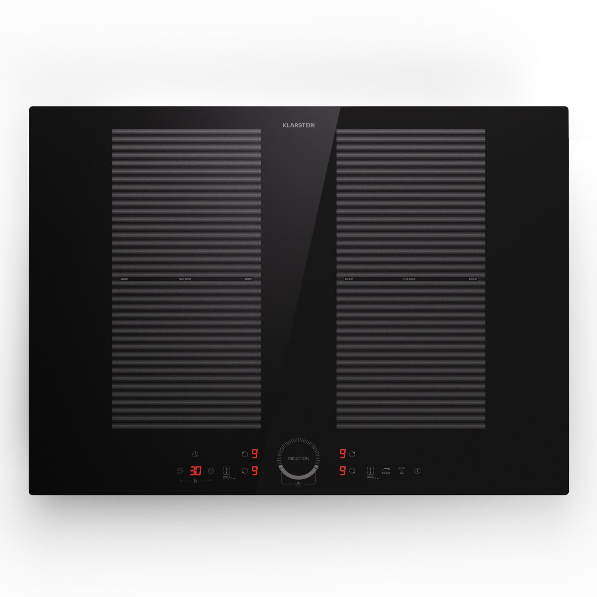 Klarstein Induktions-Kochfeld Delicatessa 70 Flex, Kochfelder Induktion Hob Flex 4 Zonen 7000 W