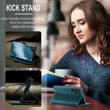 SmartUP Smartphone-Hülle Hülle für Samsung Galaxy S24 Ultra Klapphülle Fliphülle Tasche, Standfunktion, integrierter Kartenfach