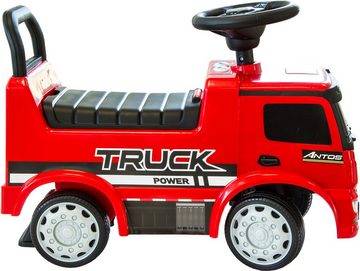 NATIV Spielzeug Rutscher Babyrutscher Mercedes Antos Truck, leise laufende Kunststoffräder, mit Sound