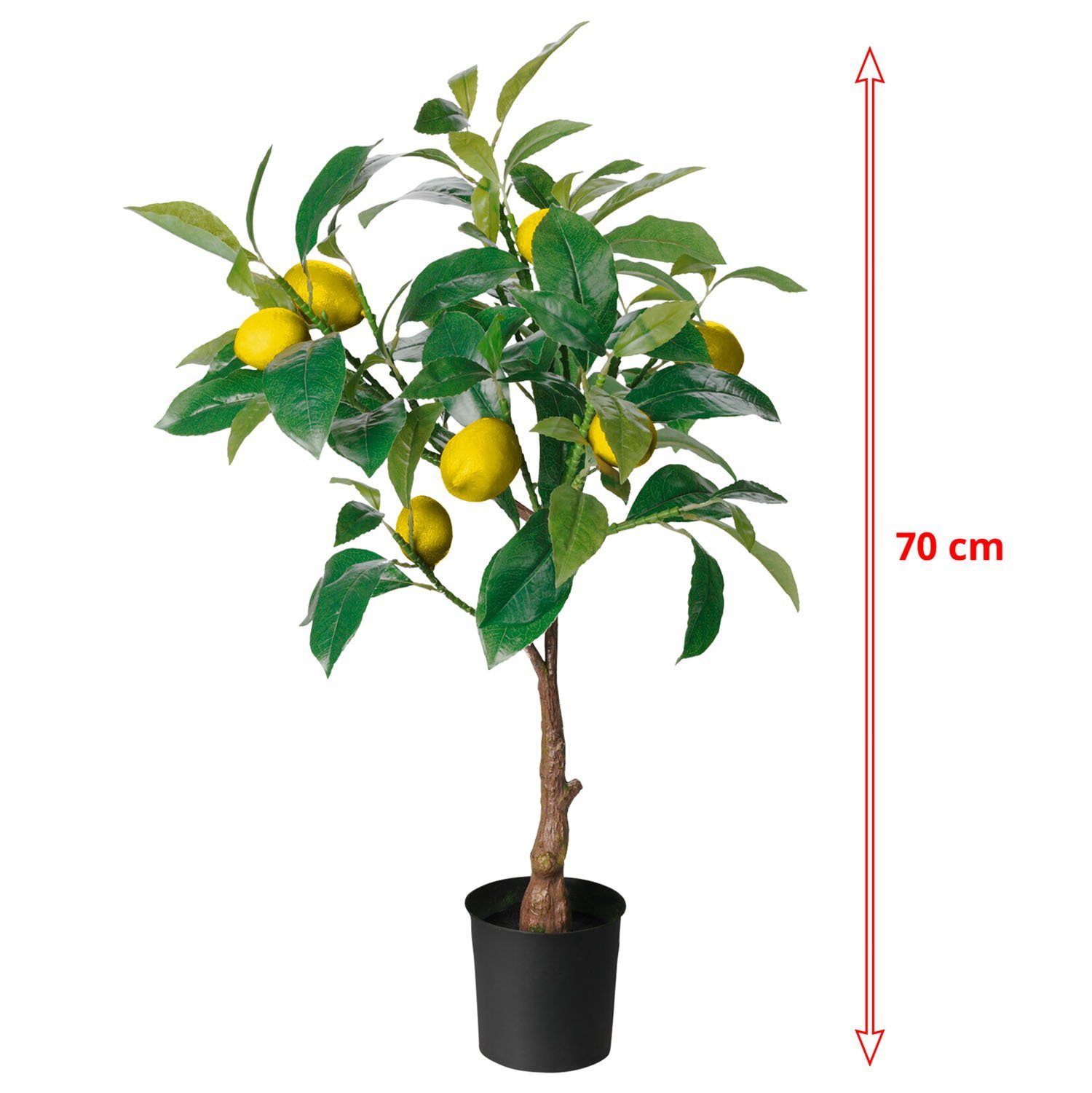 Zitronenbaum Dekopflanze Kunstbaum cm im home, 70 cm Höhe Amare Zitruspflanzen, Topf 70