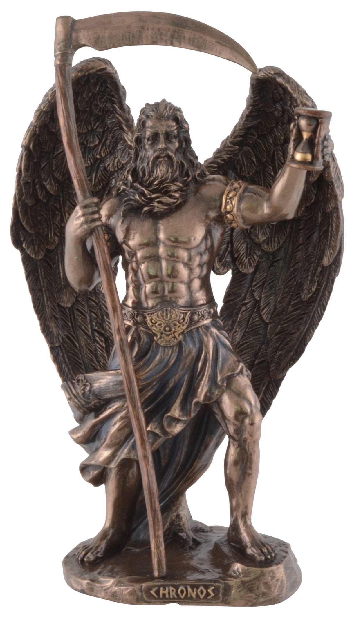 Vogler direct Gmbh Dekofigur Griechischer Gott Kronos, Veronesedesign, bronziert/coloriert, Größe: L/B/H ca. 11x8x19cm