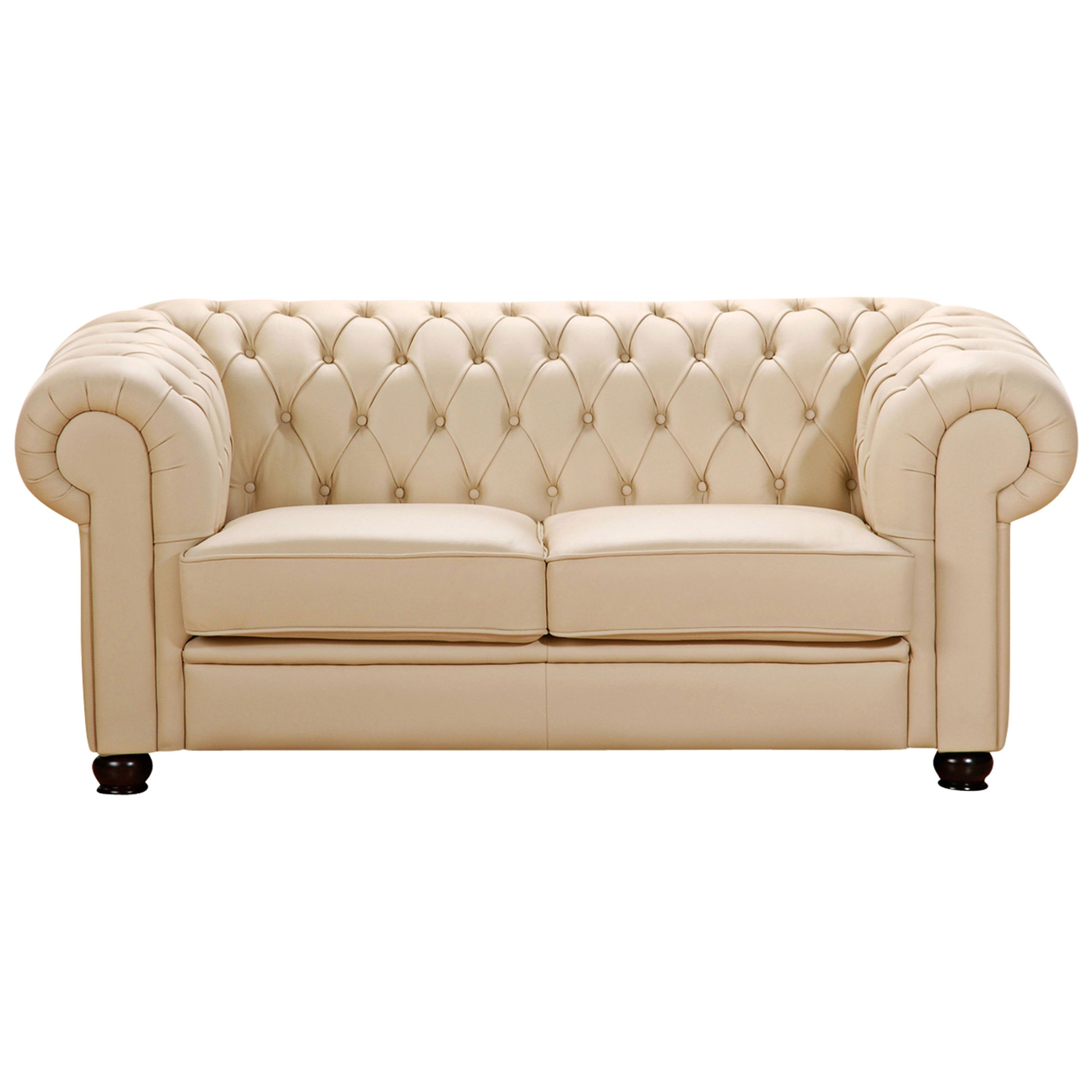 Max Winzer® 2-Sitzer Chandler Sofa 2-Sitzer pigmentiertes Nappaleder beige, 1 Stück, Made in Germany
