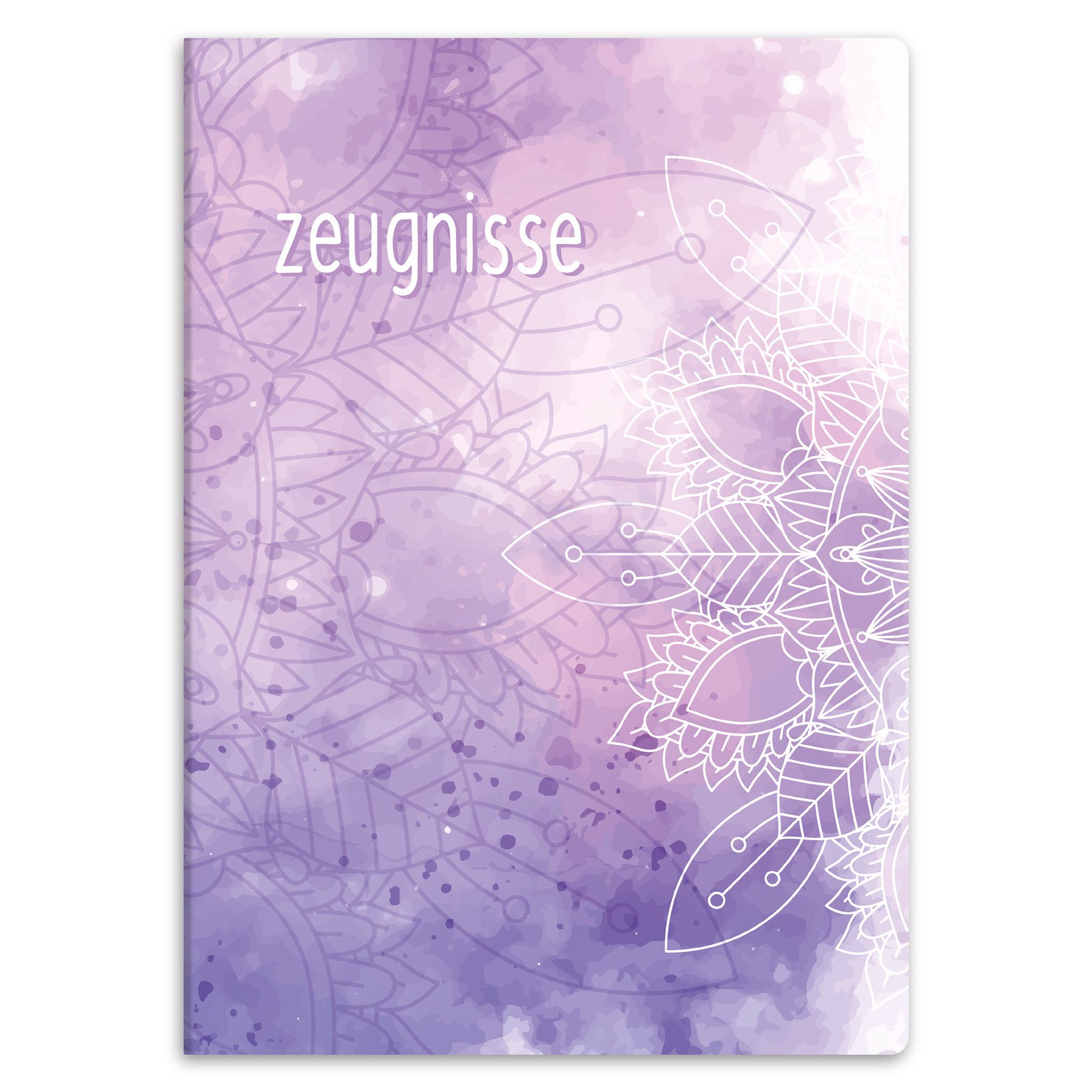 itenga Organisationsmappe itenga Zeugnismappe A4 Kunststoff Sichtbuch Motiv Mandala Wasserfarben