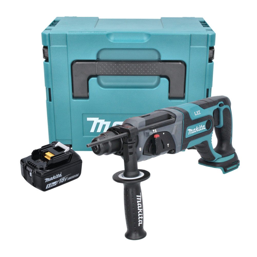 Makita Akku-Bohrhammer DHR 241 T1J Akku Bohrhammer 18 V 2,0 J SDS plus + 1x Akku 5,0 Ah