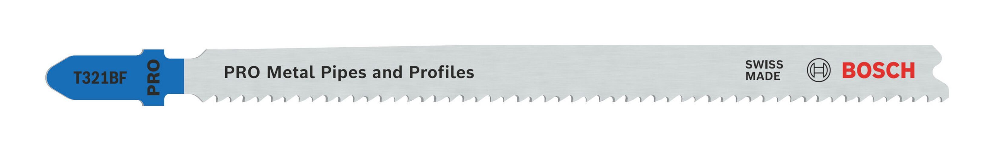 BOSCH Stichsägeblatt Pro Metal Pipes and Profiles (5 Stück), Metal Pipes and Profiles T321BF, 132 mm - 5er Pack