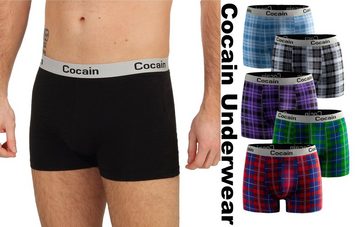 Cocain underwear Boxershorts Herren Boxershorts Logoschriftzug am Bund (5-St., 5er-Pack) Spitzenqualität aus Europa