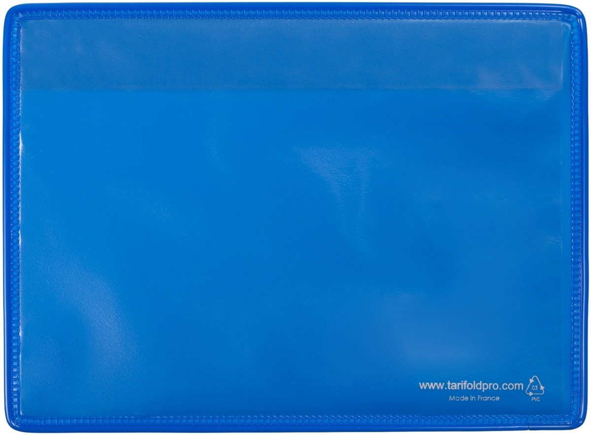 Fächermappe Kennzeichnungshülle A5 quer blau magnetisch PVC mit Haltedraht VE=10 S