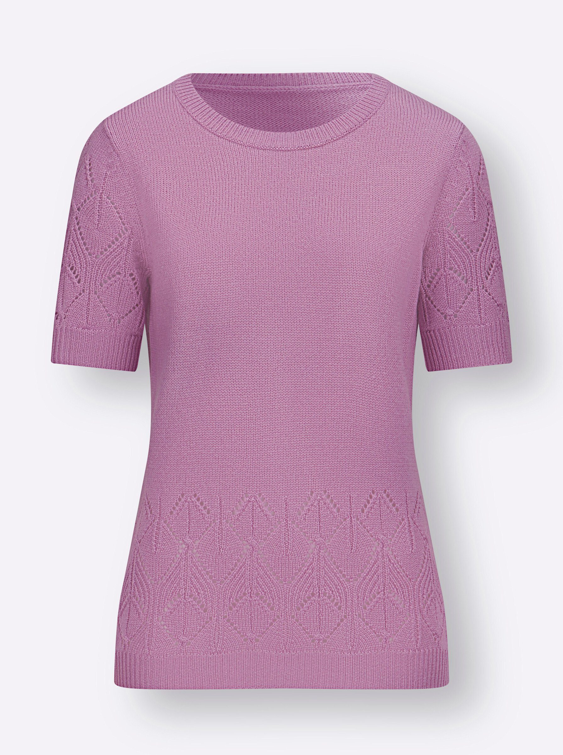 Sieh an! Strickpullover Kurzarmpullover .