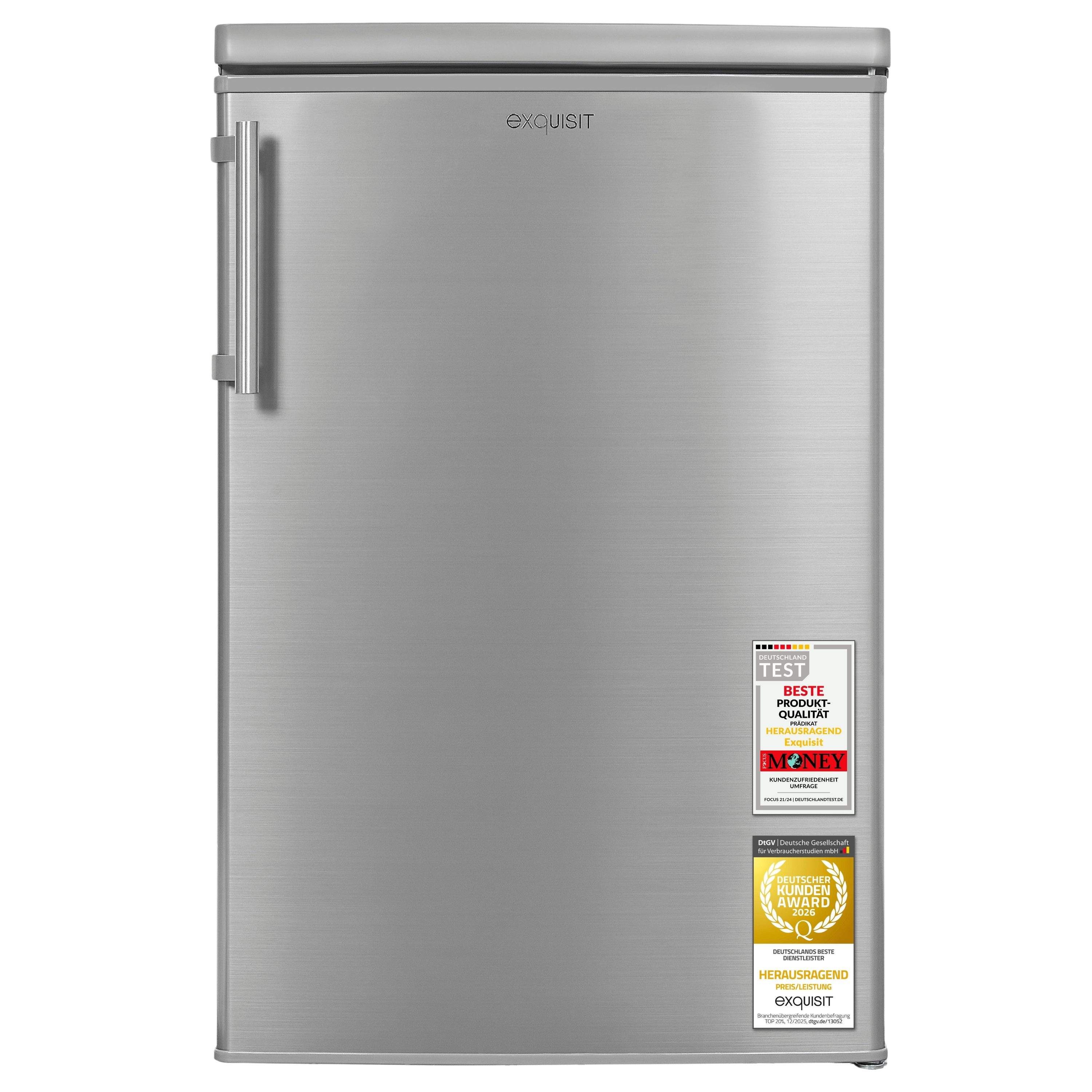 exquisit Kühlschrank KS516-4-HE-040E, 85 cm hoch, 56 cm breit, LED-Beleuchtung, Elektronische Temperaturregelung