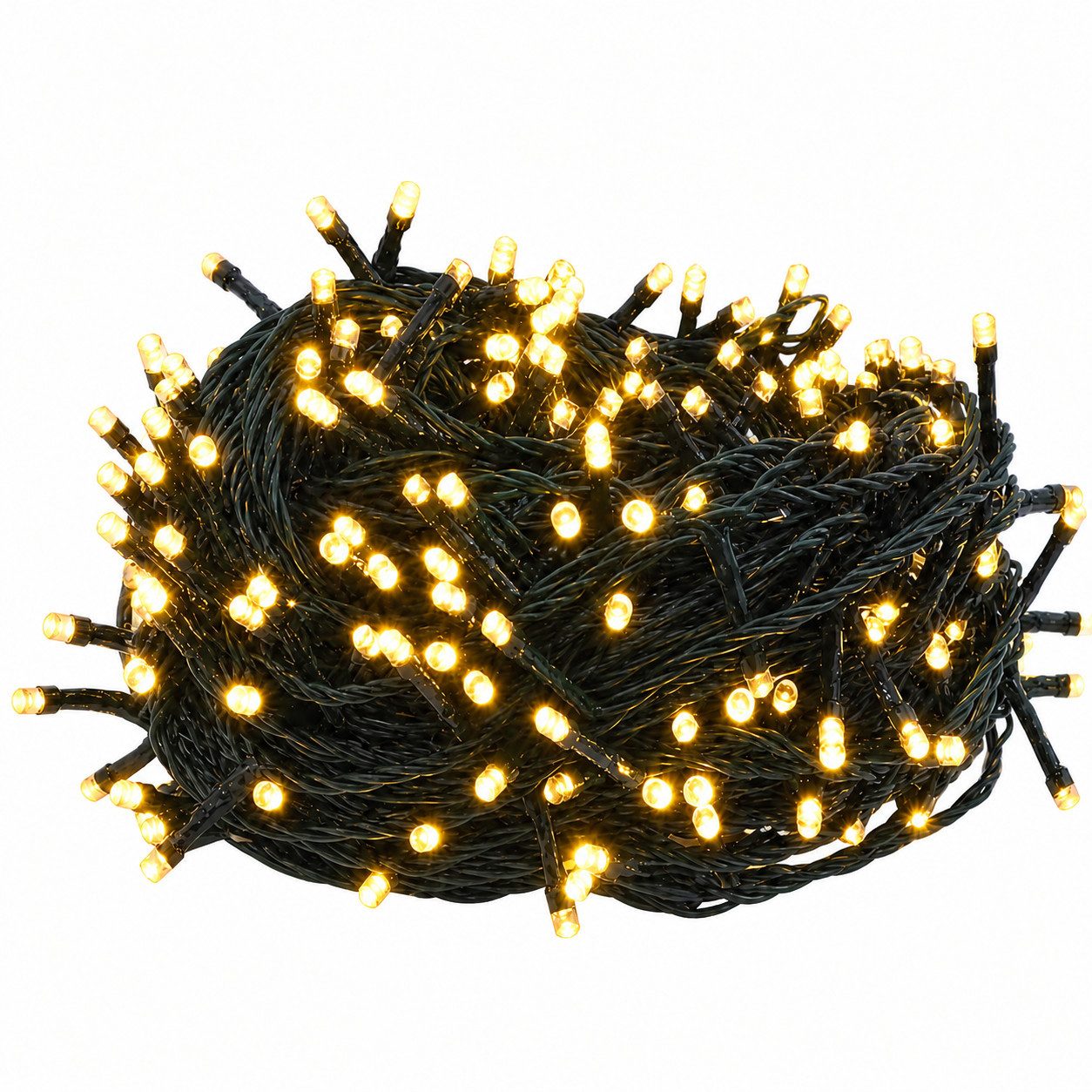 Salcar LED-Lichterkette 5-100m LED Weihnachtsbaumbeleuchtung 85-1660 LED Außen Weihnachtsdeko, 10m 150LED mit 8 Modi, Timerfunktion und Memory-Funktion, Gelb