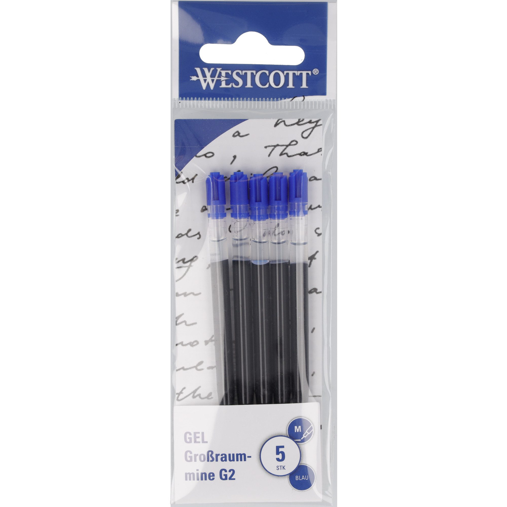Kugelschreiber Gelmine G2 E-733496 00 M blau 5 Stück.