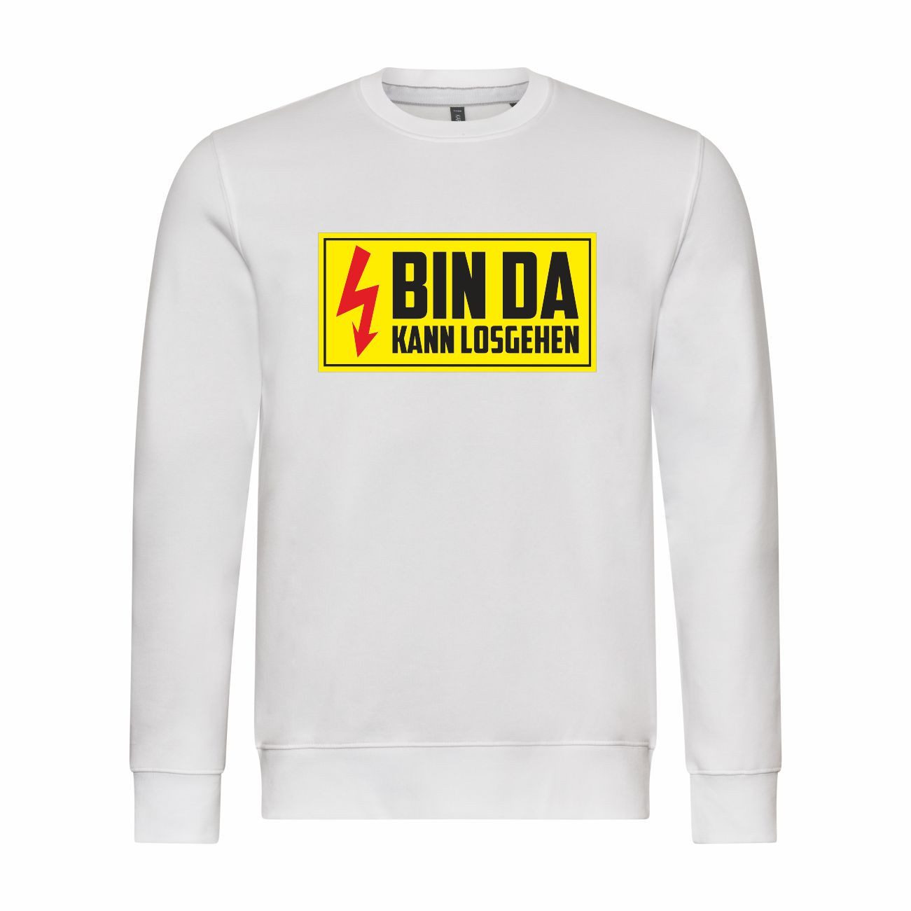 deinshirt Rundhalspullover Herren Пуловеры Bin da kann losgehen Mit Print Motiv, Grafik