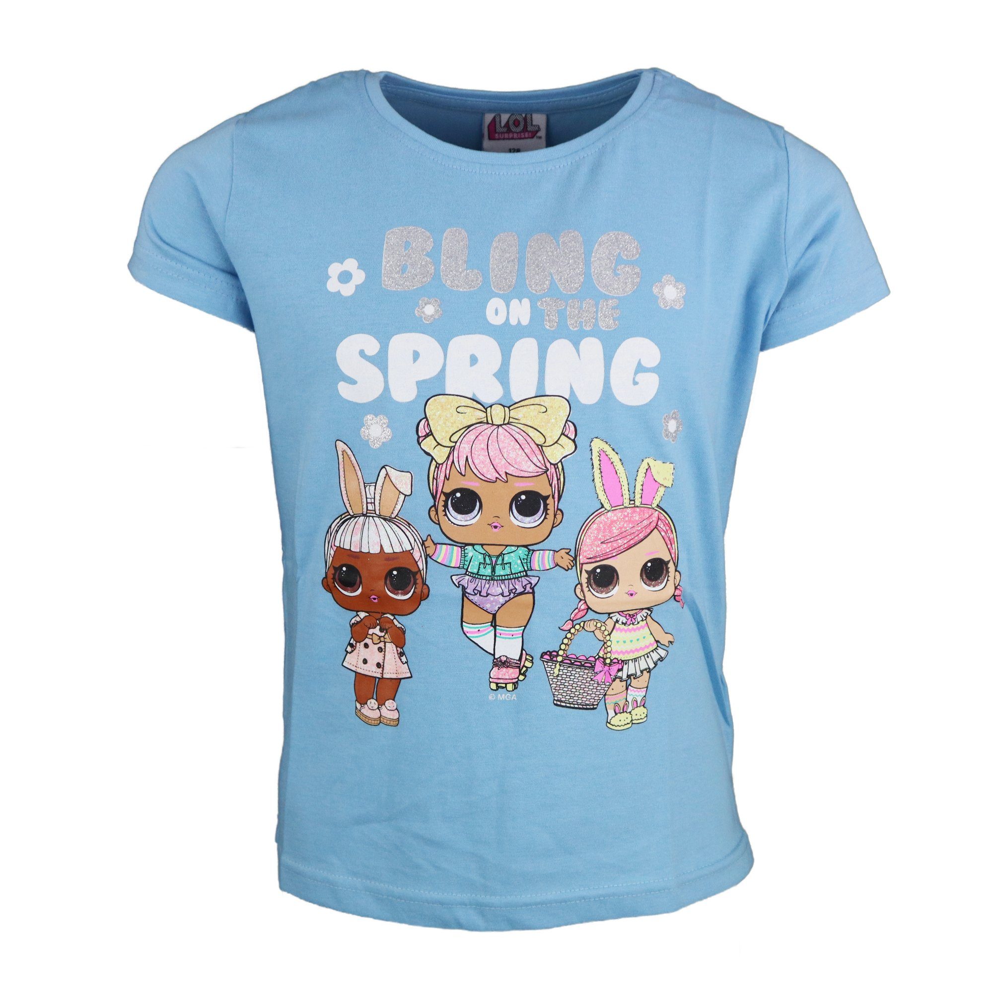 L.O.L. SURPRISE! T-Shirt L.O.L Surprise Bling on the Spring Kinder Mädchen Shirt Gr. 104 bis 134, 100% Baumwolle, Pink oder Blau