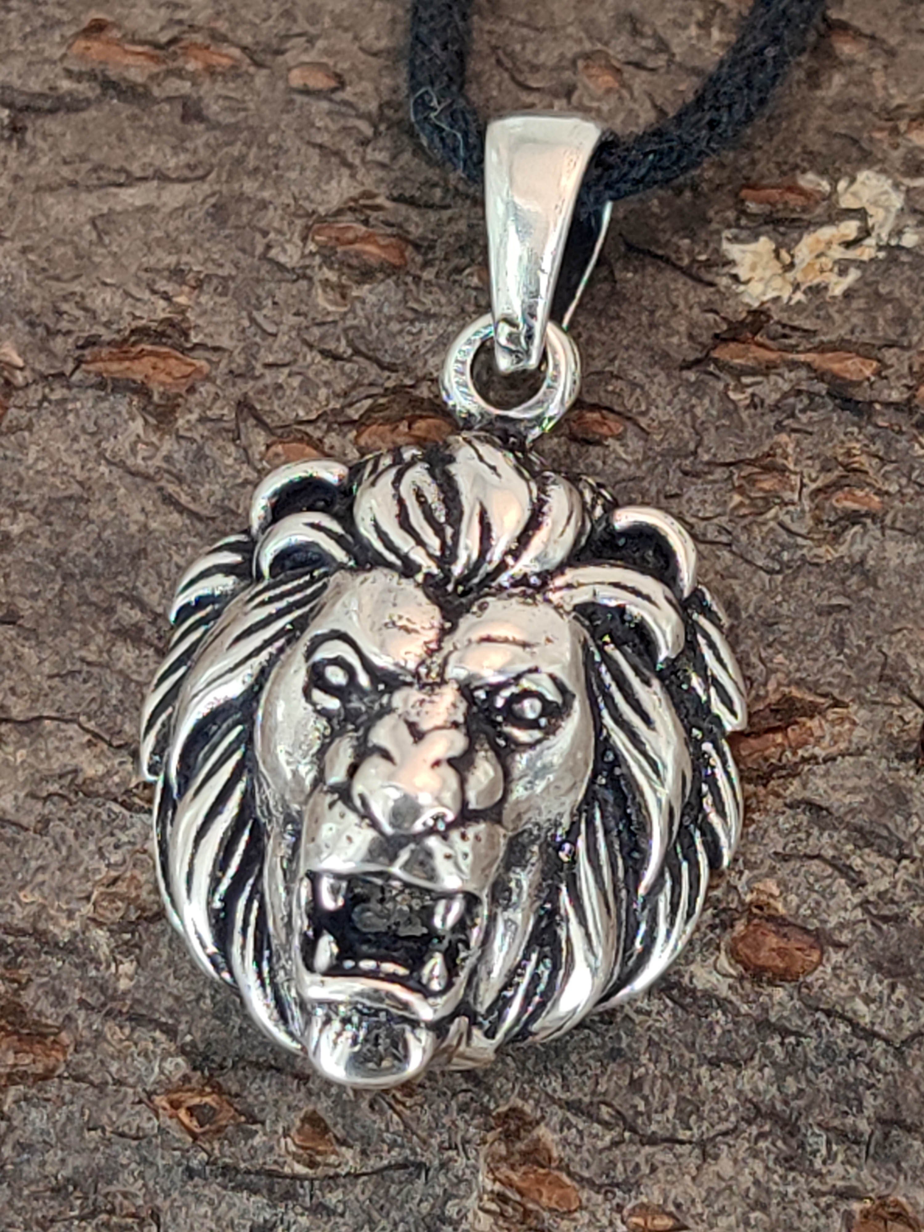 Silber Fuchsschwanzkette 925 Löwe Mit Krone
