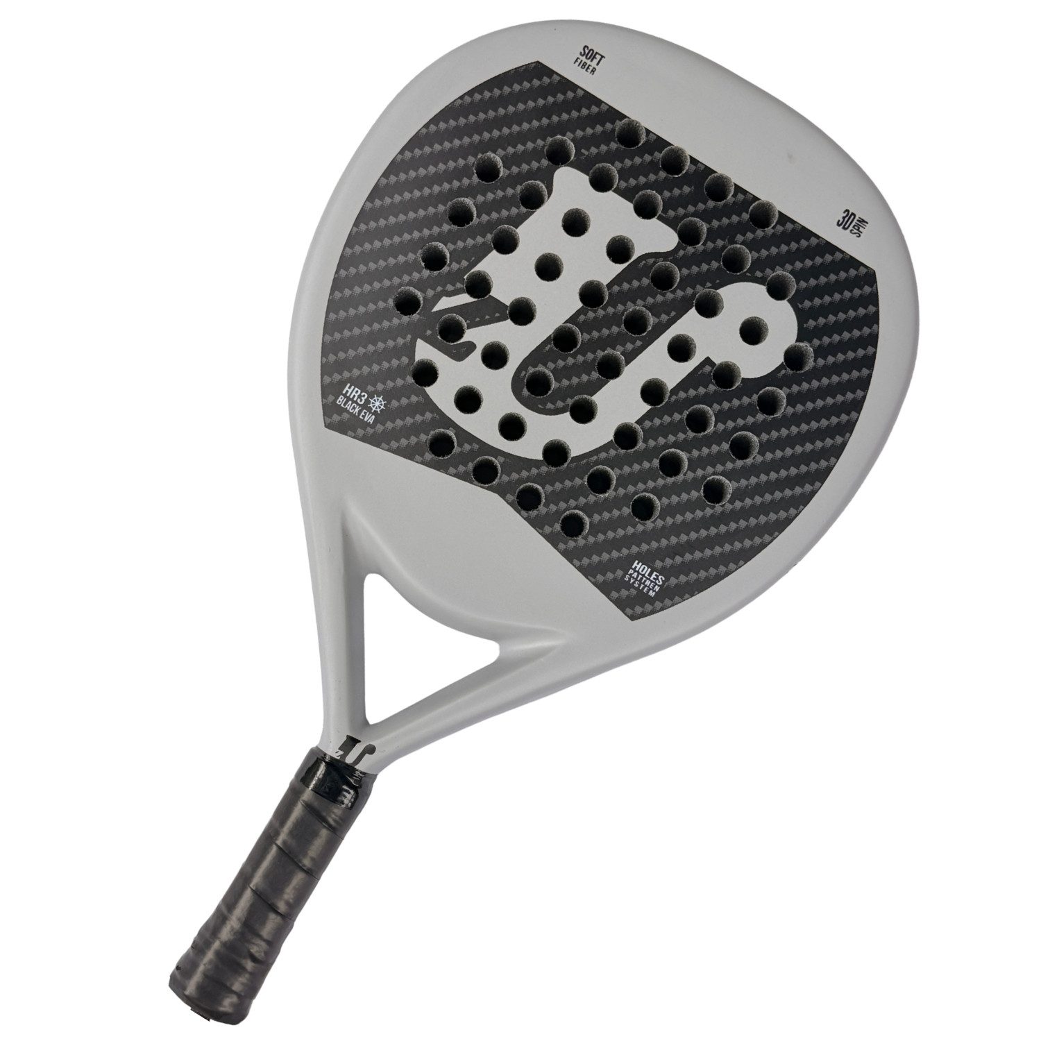 Uzman Padelschläger Padelschläger Fiberglas mit großem Sweet Spot & Tragetasche, ergonomischer Komfortgriff gelochte Schlagfläche