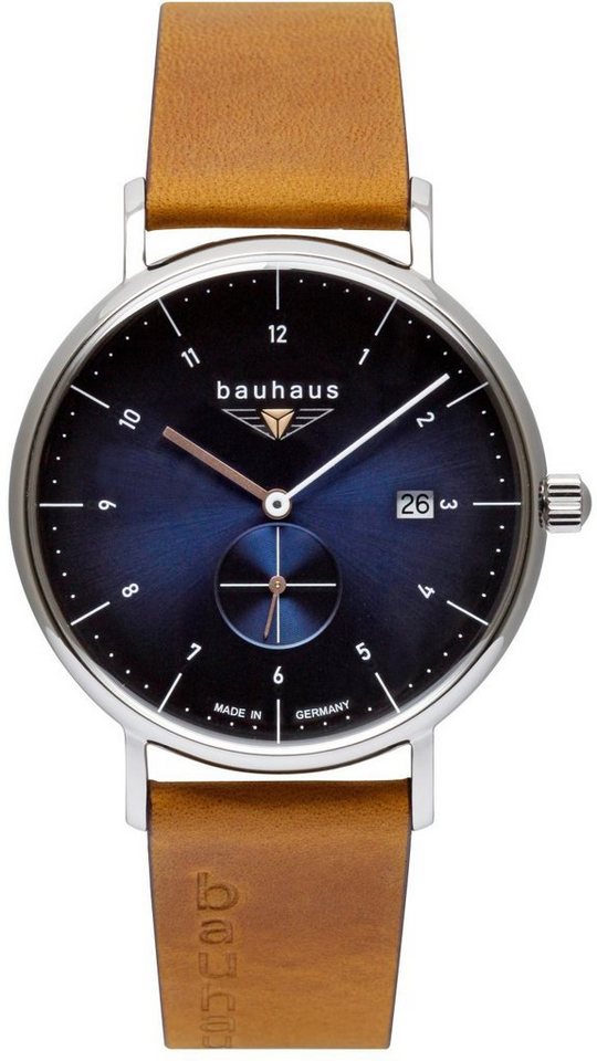 bauhaus Quarzuhr Bauhaus Edition, 2130-3, Silberfarbenes Edelstahlgehäuse,  Ø ca. 41 mm