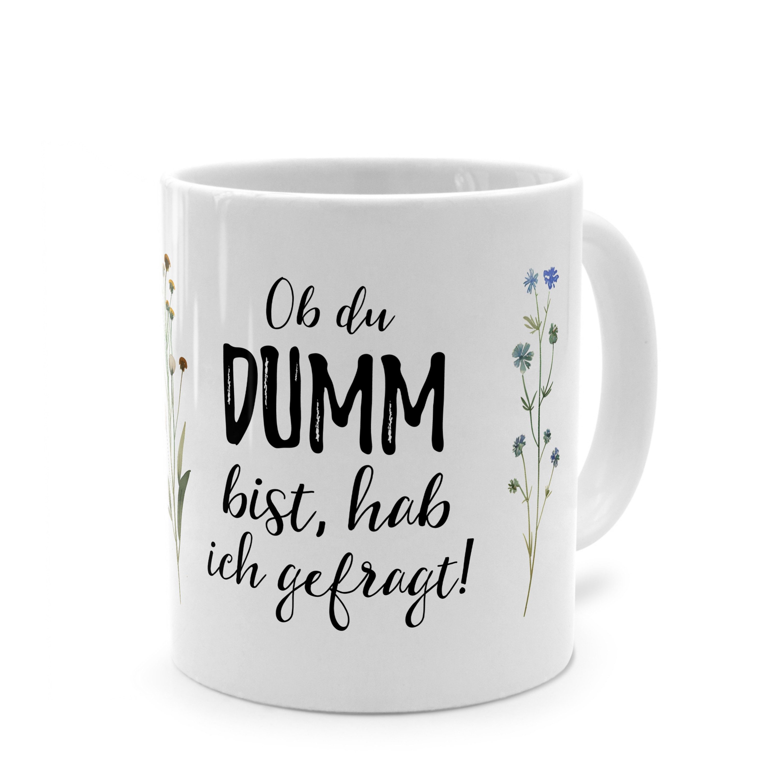 PhotoFancy Tasse mit lustigem Spruch 'Dumm' - Sprüchetasse mit Humor, Tasse Standard - Weiß