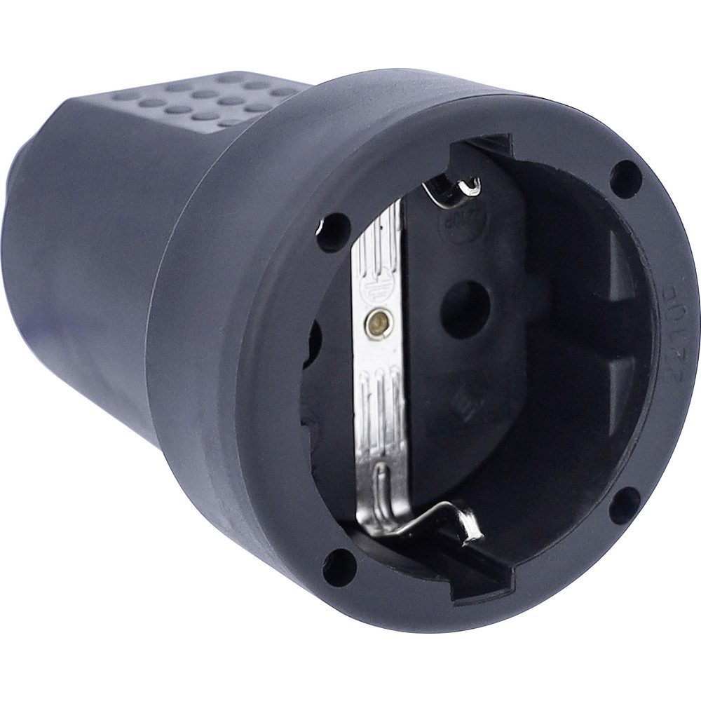 AS Schwabe 62225 Schutzkontaktkupplung PVC 230 V Schwarz IP20 Steckernetzteil