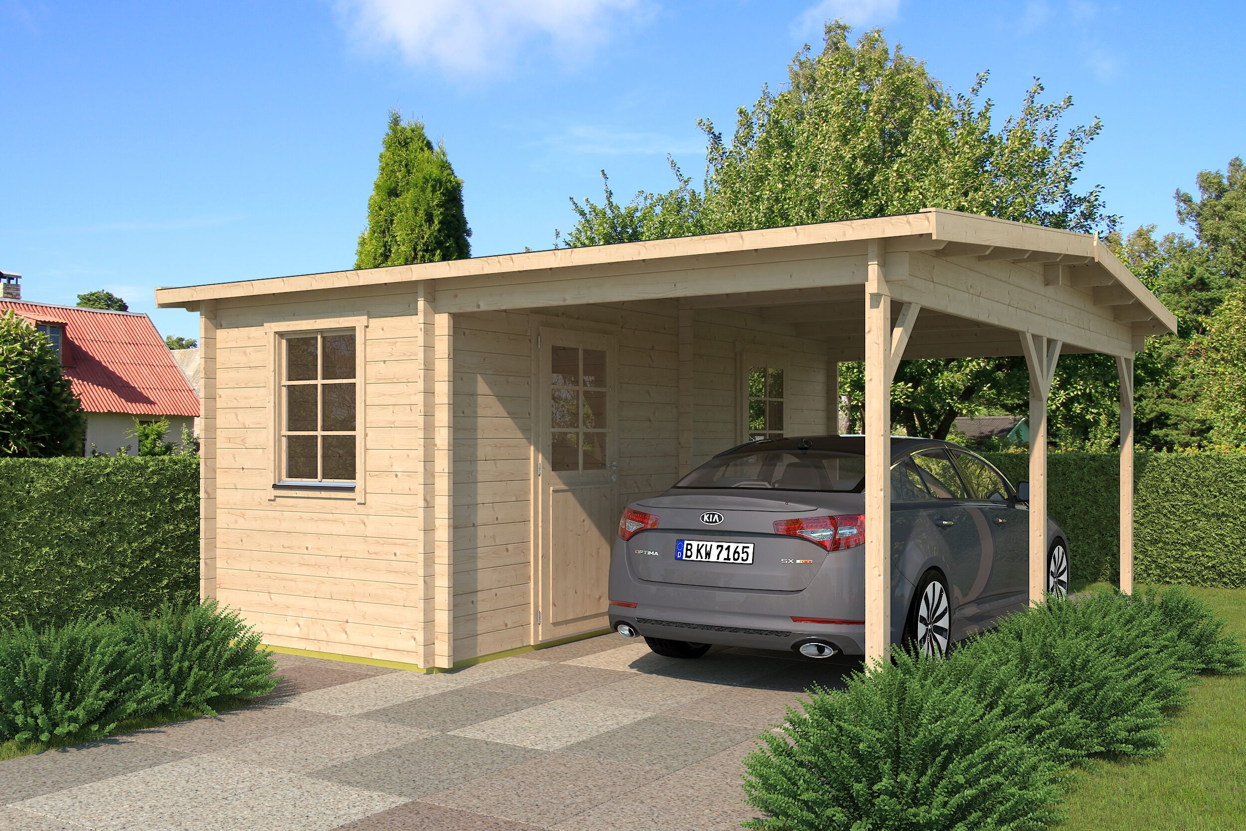Carport-Geräteraum