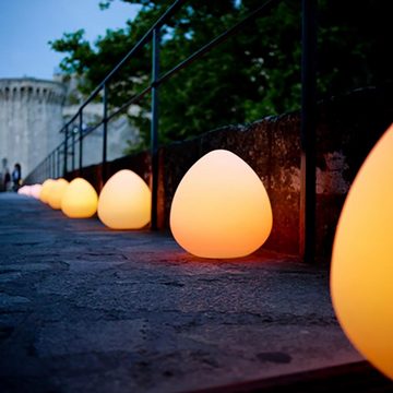 Licht-Trend Gartenleuchte Akku LED-Außenlampe Stone XL mit App-Steuerung Weiß