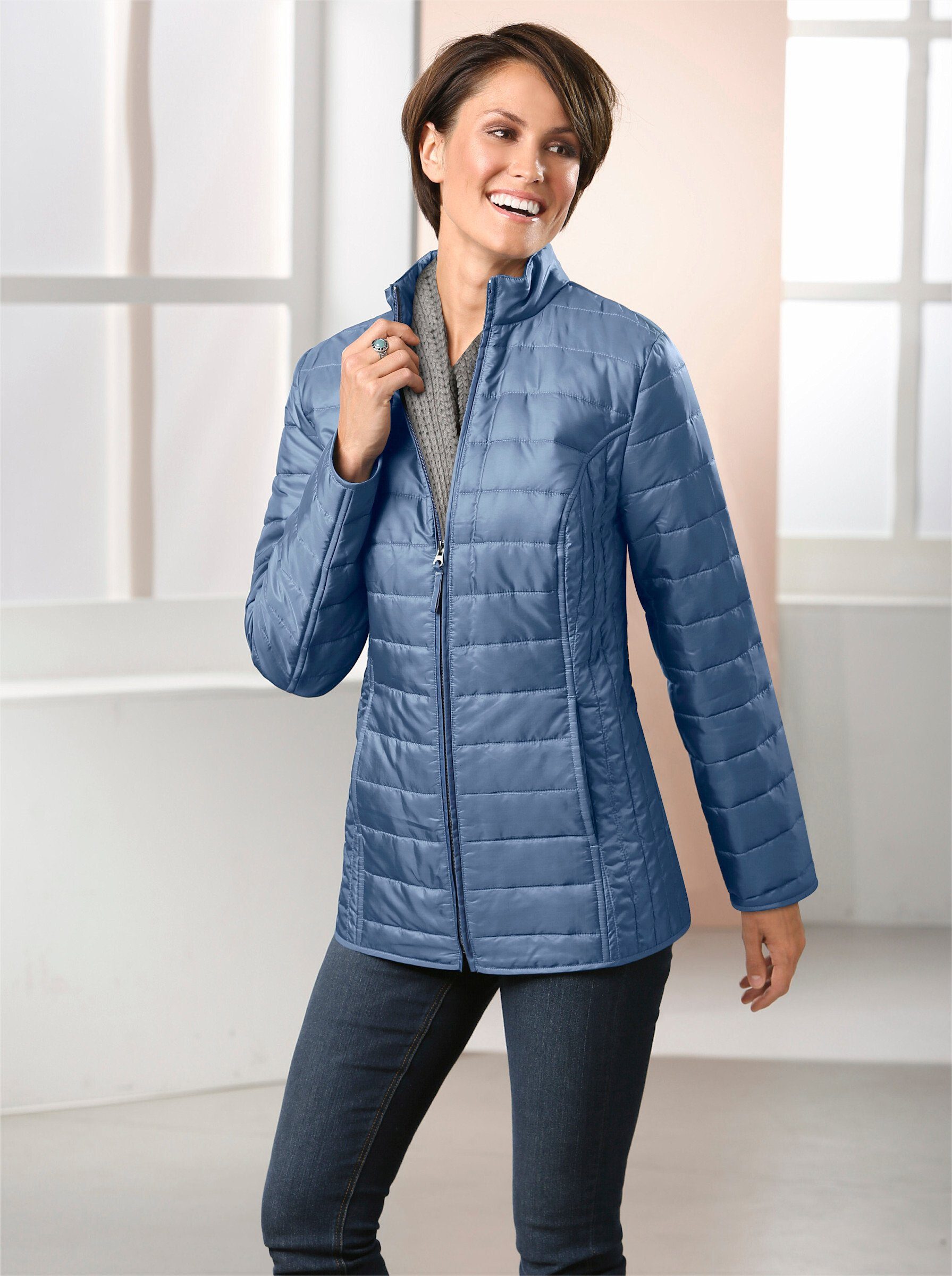 Sieh an! Allwetterjacke jeansblau