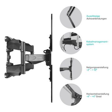 ONKRON TV Wandhalterung schwenkbar neigbar 37-70 Zoll VESA 100x100-400x400 TV-Wandhalterung, (bis 70,00 Zoll, TV Wandhalterung, TV Wandhalterung)