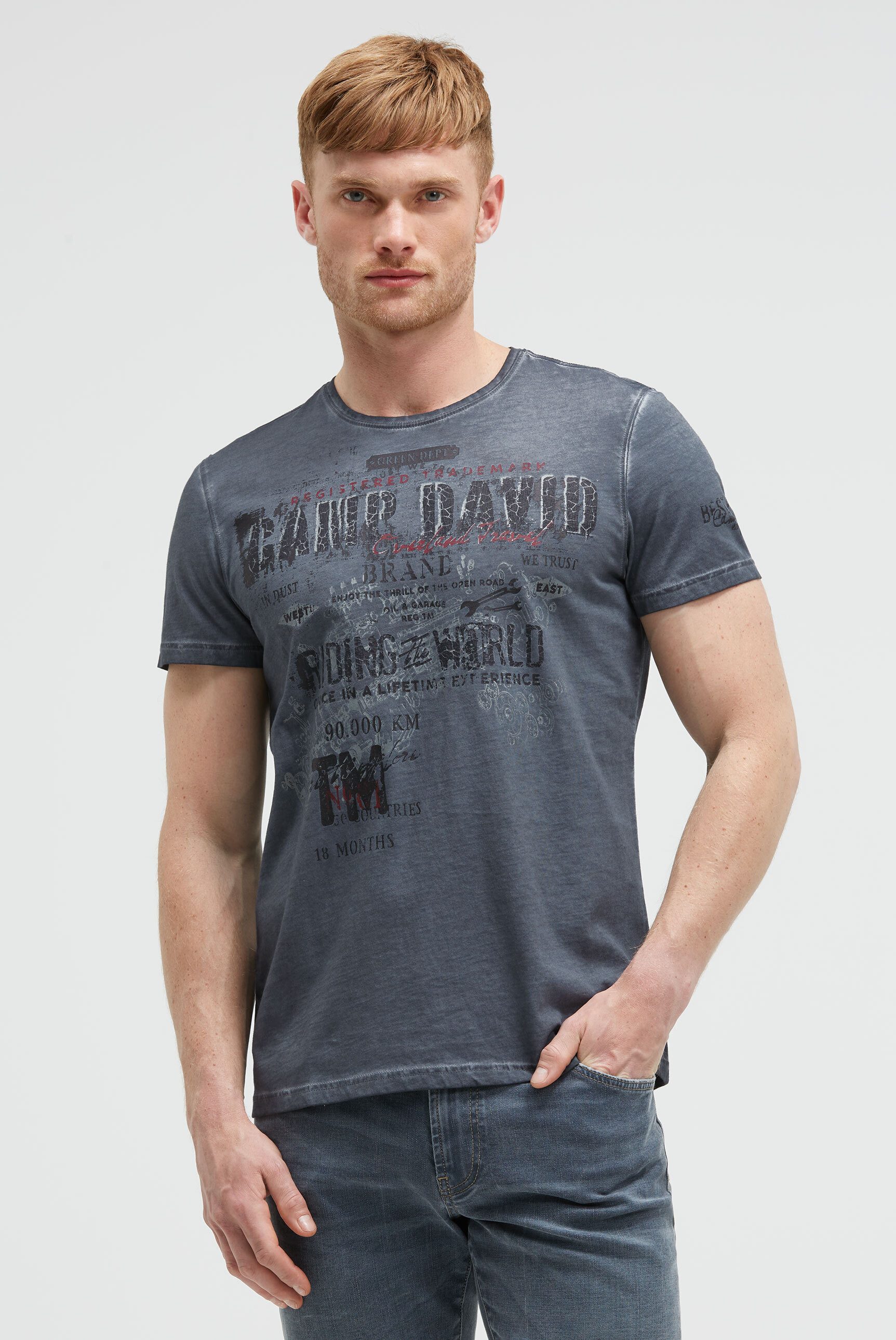 CAMP DAVID Rundhalsshirt mit Kontrastnähten günstig online kaufen