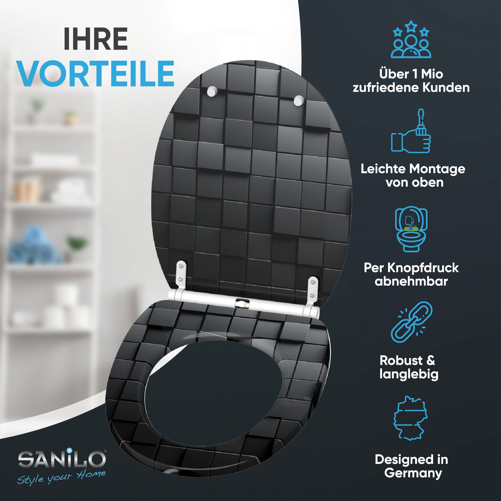 Sanilo WC-Sitz mit Absenkautomatik & Top Fix in vielen Designs, hochwertig, günstig online kaufen