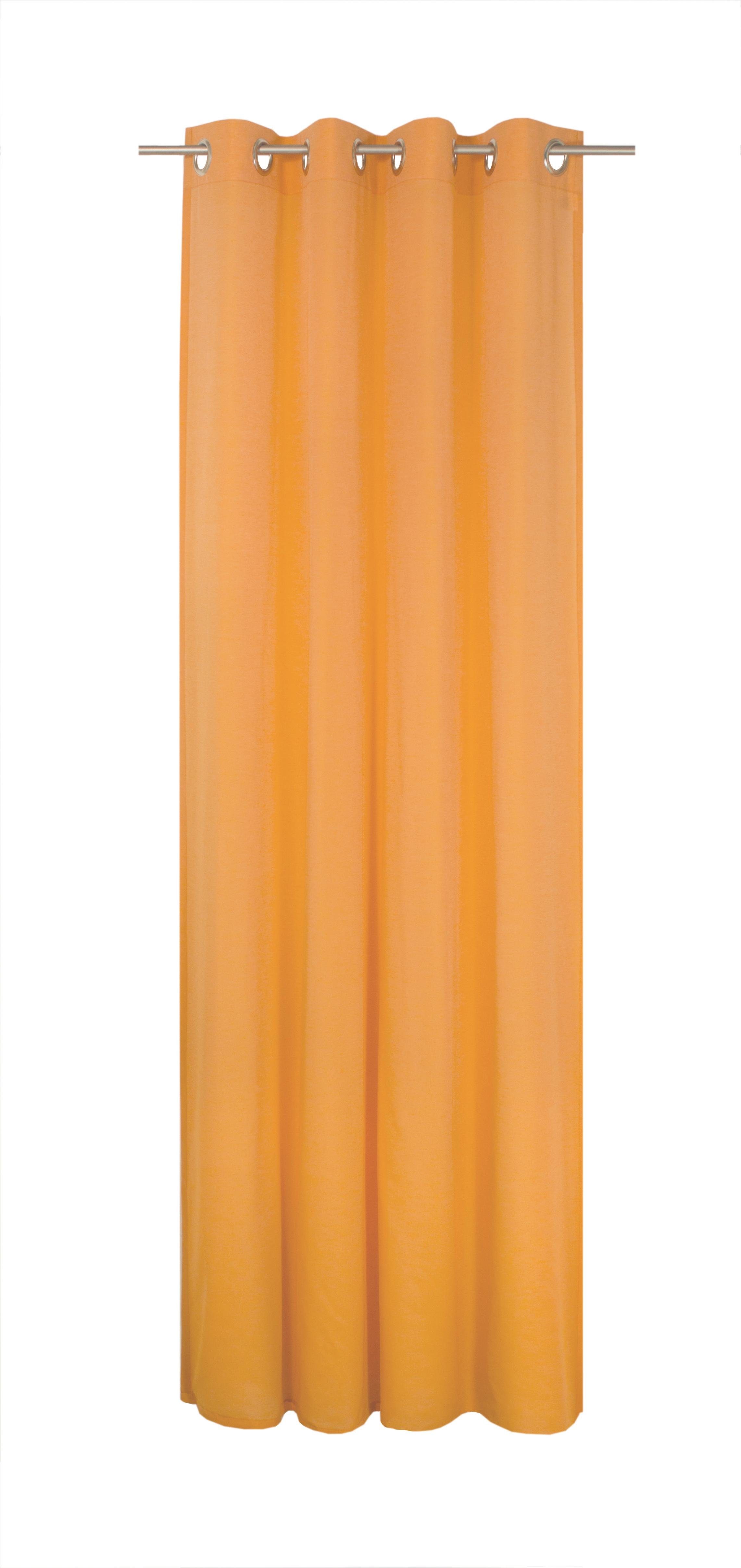 Vorhang LORCA, Wirth, Ösen (1 St), halbtransparent orange | Fertiggardinen