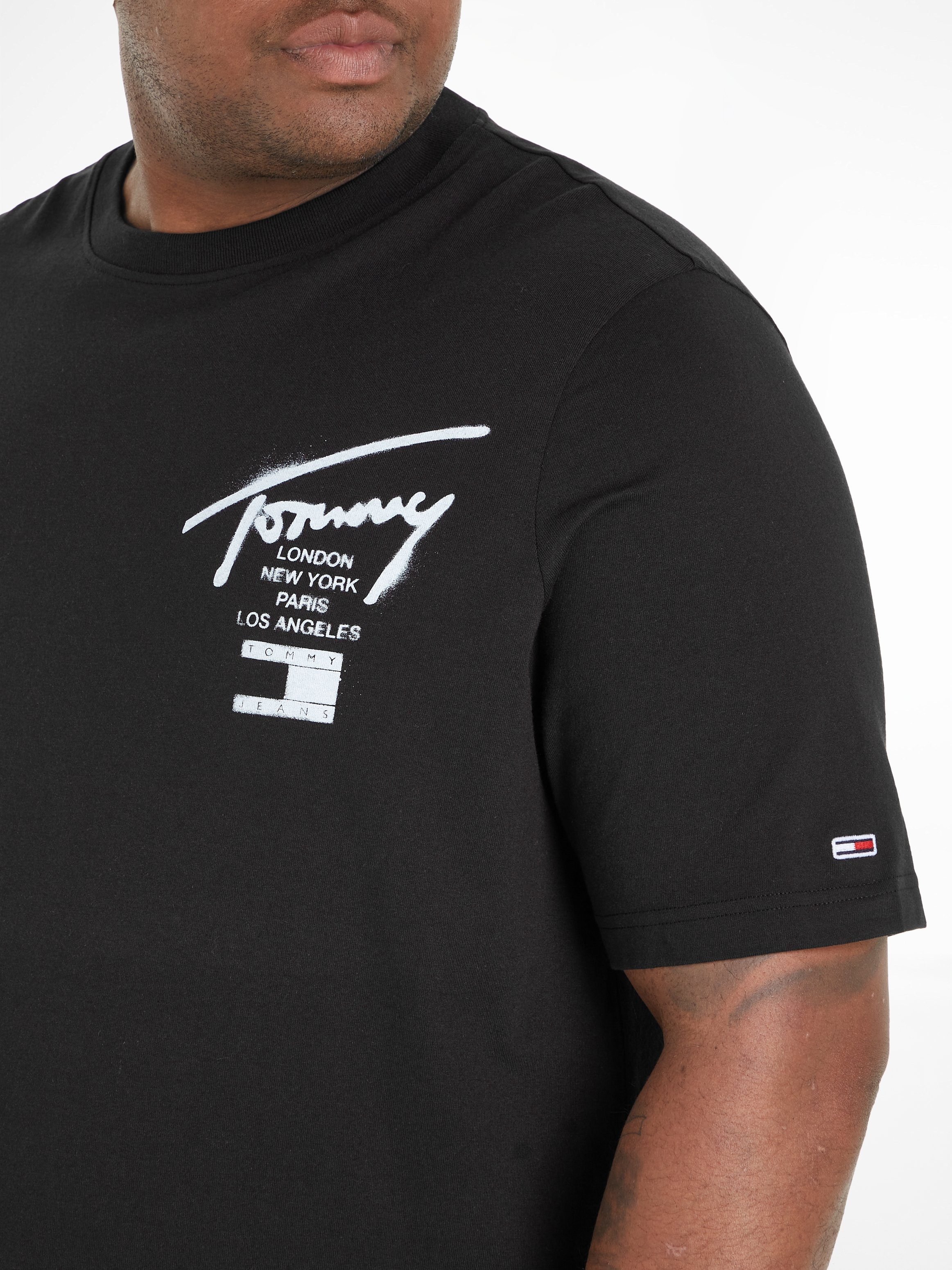 Plus TEE SPRAY Tommy T-Shirt PLUS Jeans SGNTR CLSC TJM